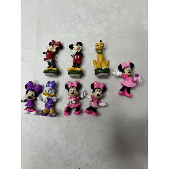 Lot Of 8 Disney Miniature Garden Figurines Mickey Mouse Minnie Daisy Pluto - Picture 2 of 3